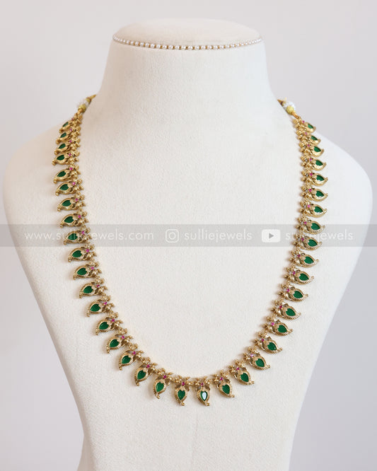 7192 -  Palakka Mango Long Chain with Stud