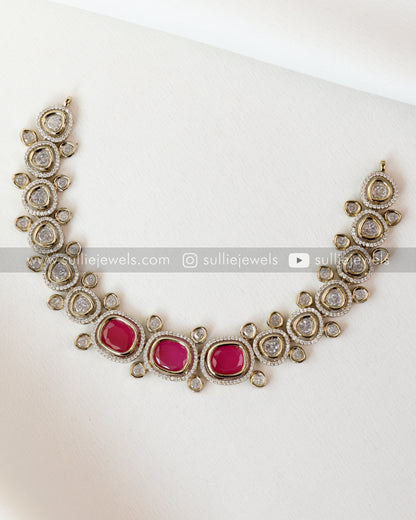Victorian Stone Necklace with Earring