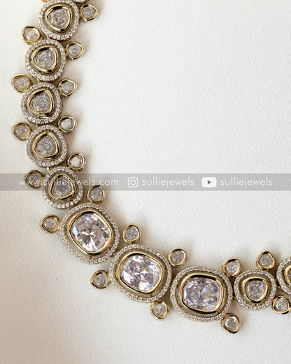 Victorian Stone Necklace with Earring
