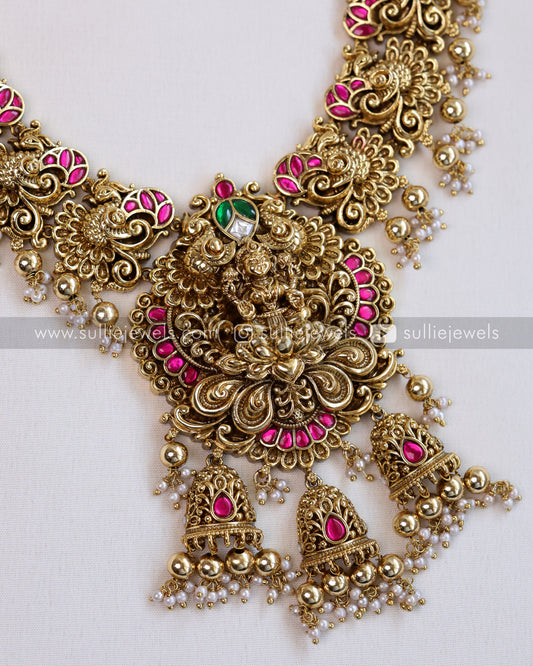 Premium Kemp Lakshmi Long Chain / Haram with Jhumka