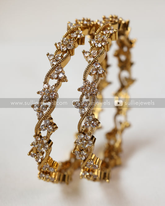 Floral Climber Premium Bangle - Set of 2