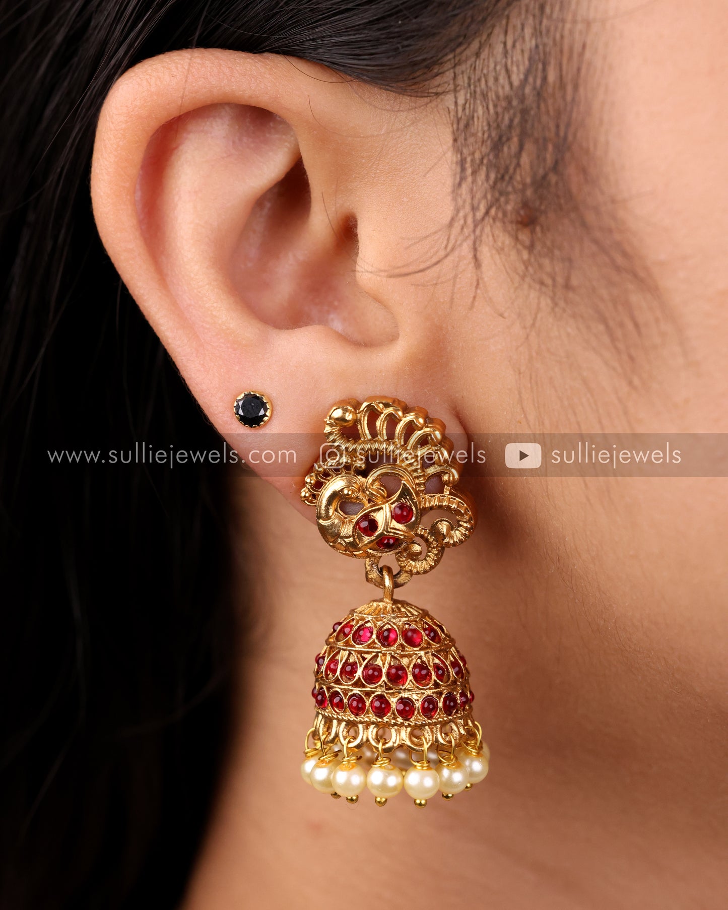 Lakshmi Stone Choker with Pearl drops Set