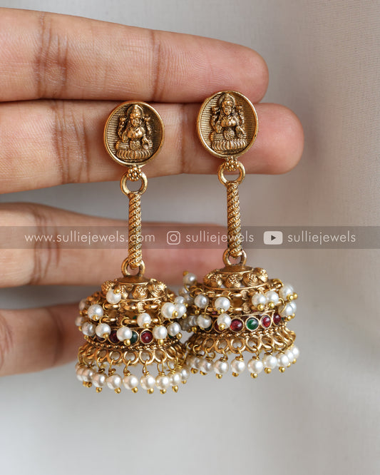 Designer Lakshmi Tube Pearl Jhumka