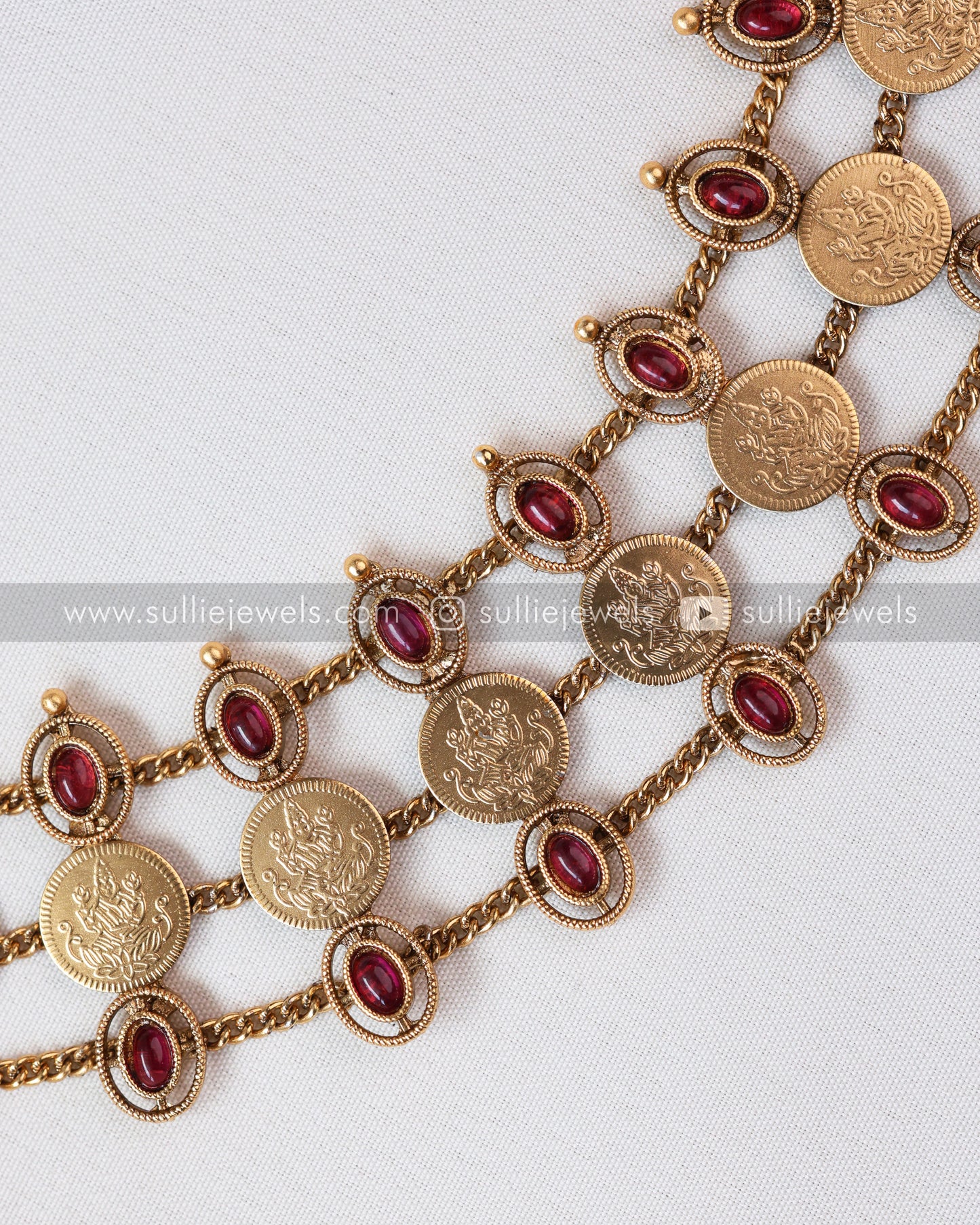 Coin & Stone Necklace / Choker Set