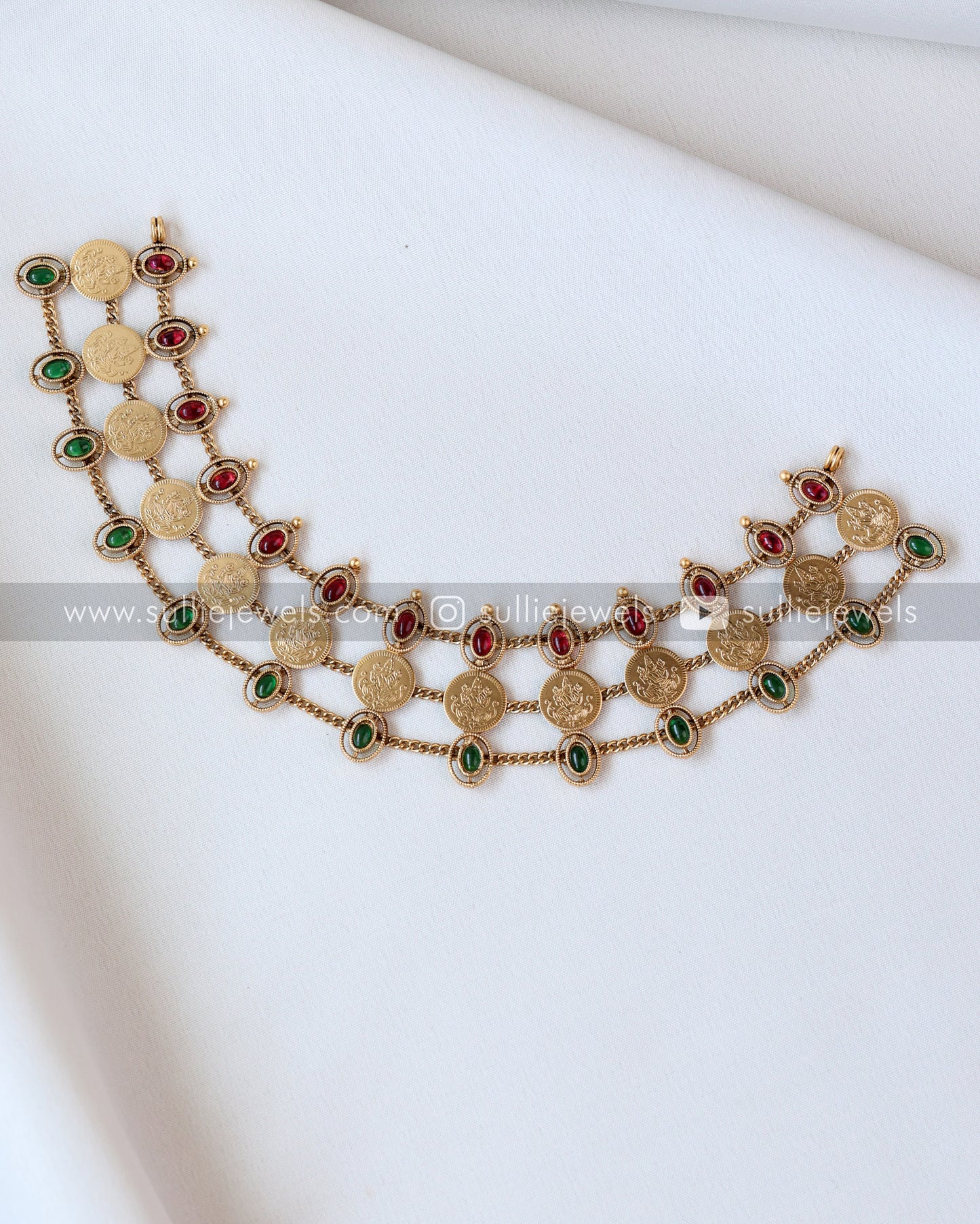 Coin & Stone Necklace / Choker Set