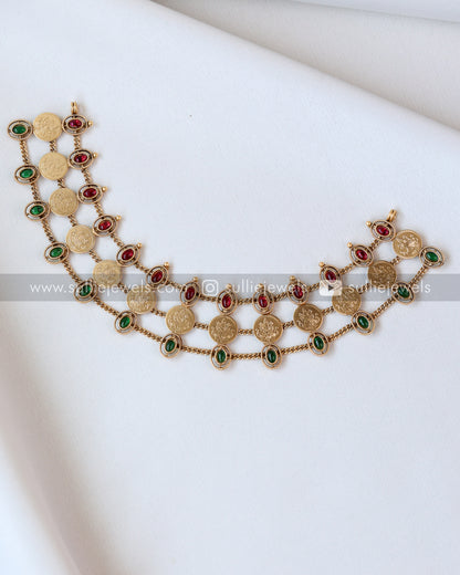 Coin & Stone Necklace / Choker Set