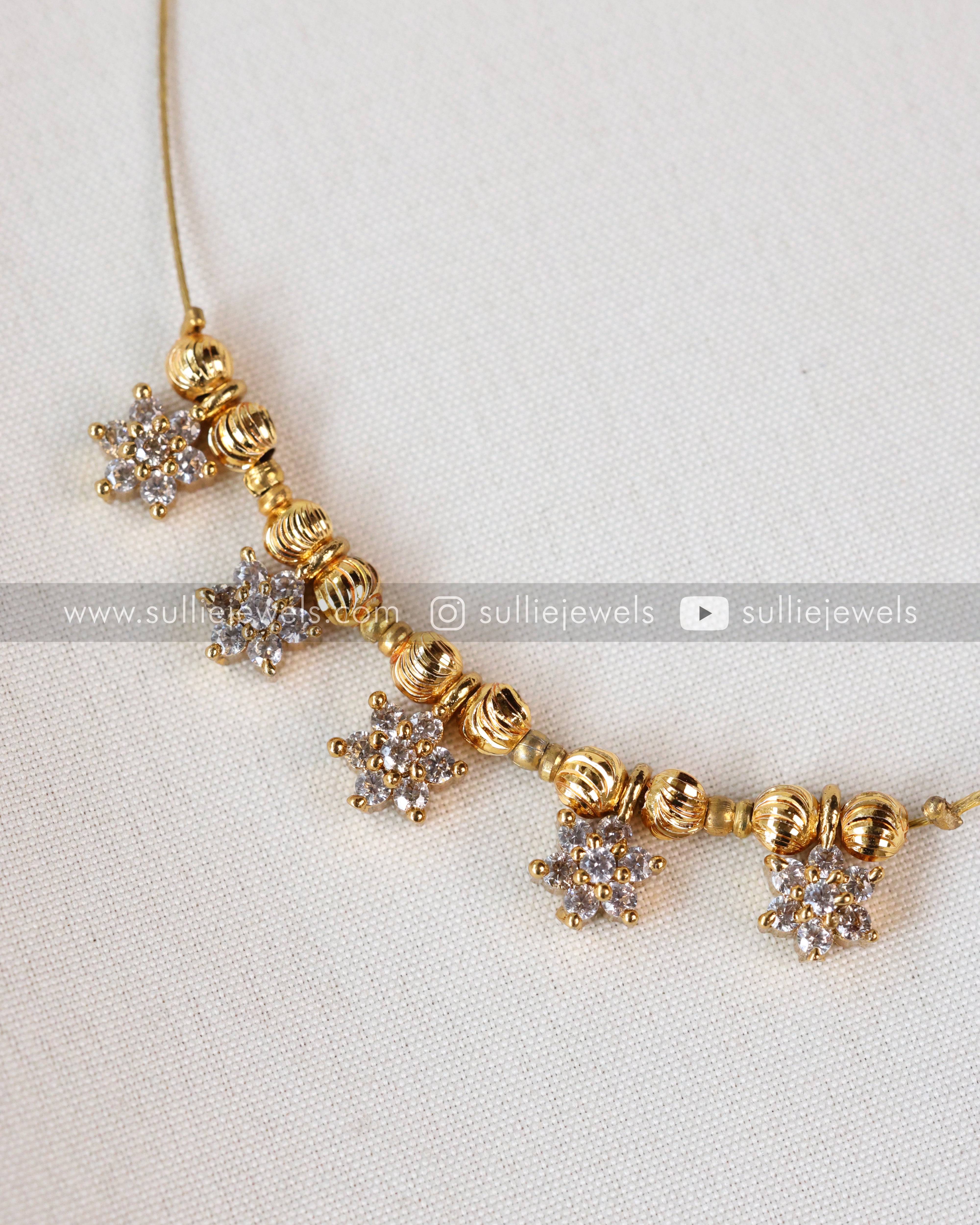 String Line Chain Diamond Star Invisible Gold String Chain – sulliejewels