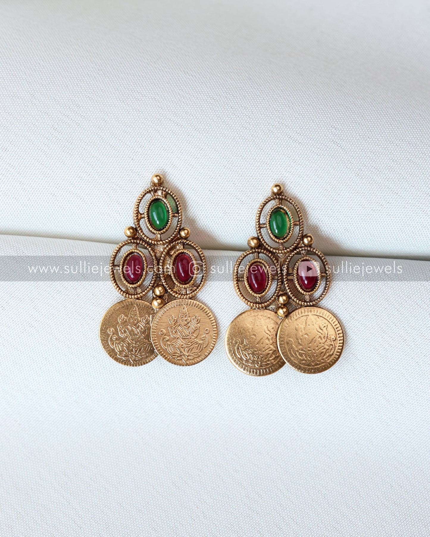 Coin & Stone Necklace / Choker Set