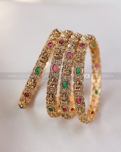 9059 - Sullie Basic - Lakshmi Multi Stone Bangle - Set of 4