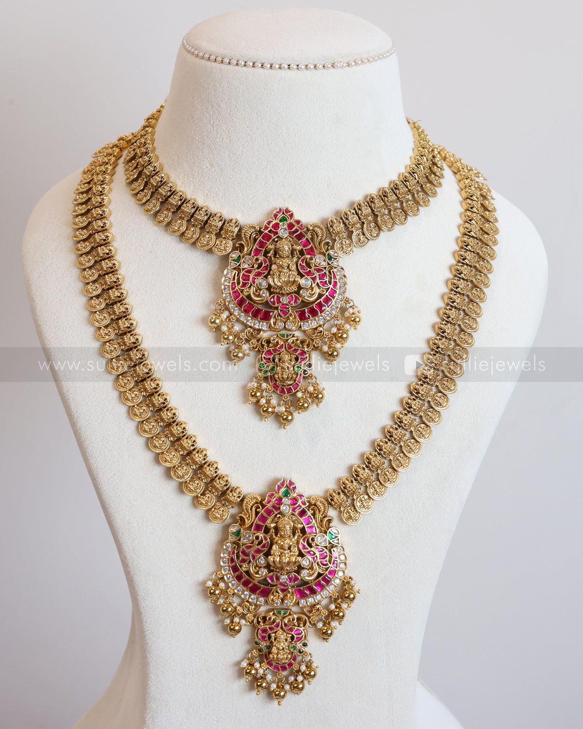 Premium Jadau Lakshmi Coin Bridal Combo (3 piece)