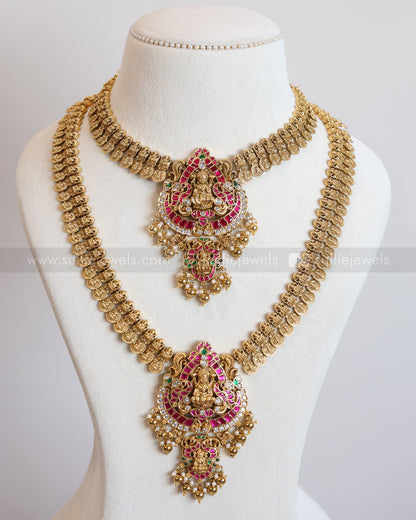 Premium Jadau Lakshmi Coin Bridal Combo (3 piece)