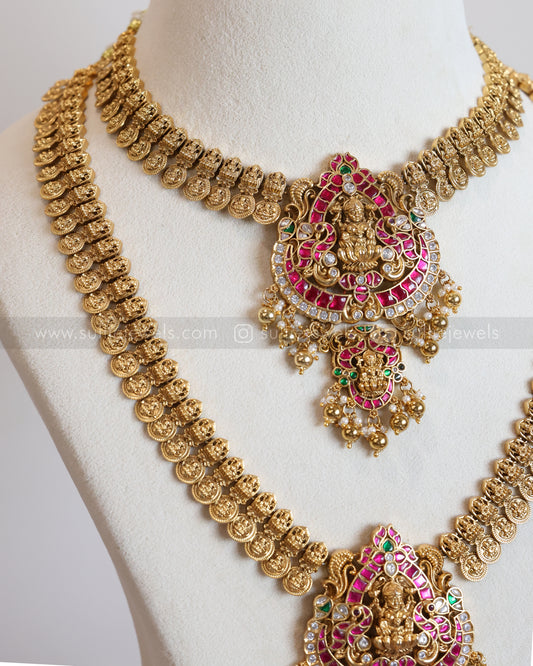 Premium Jadau Lakshmi Coin Bridal Combo (3 piece)