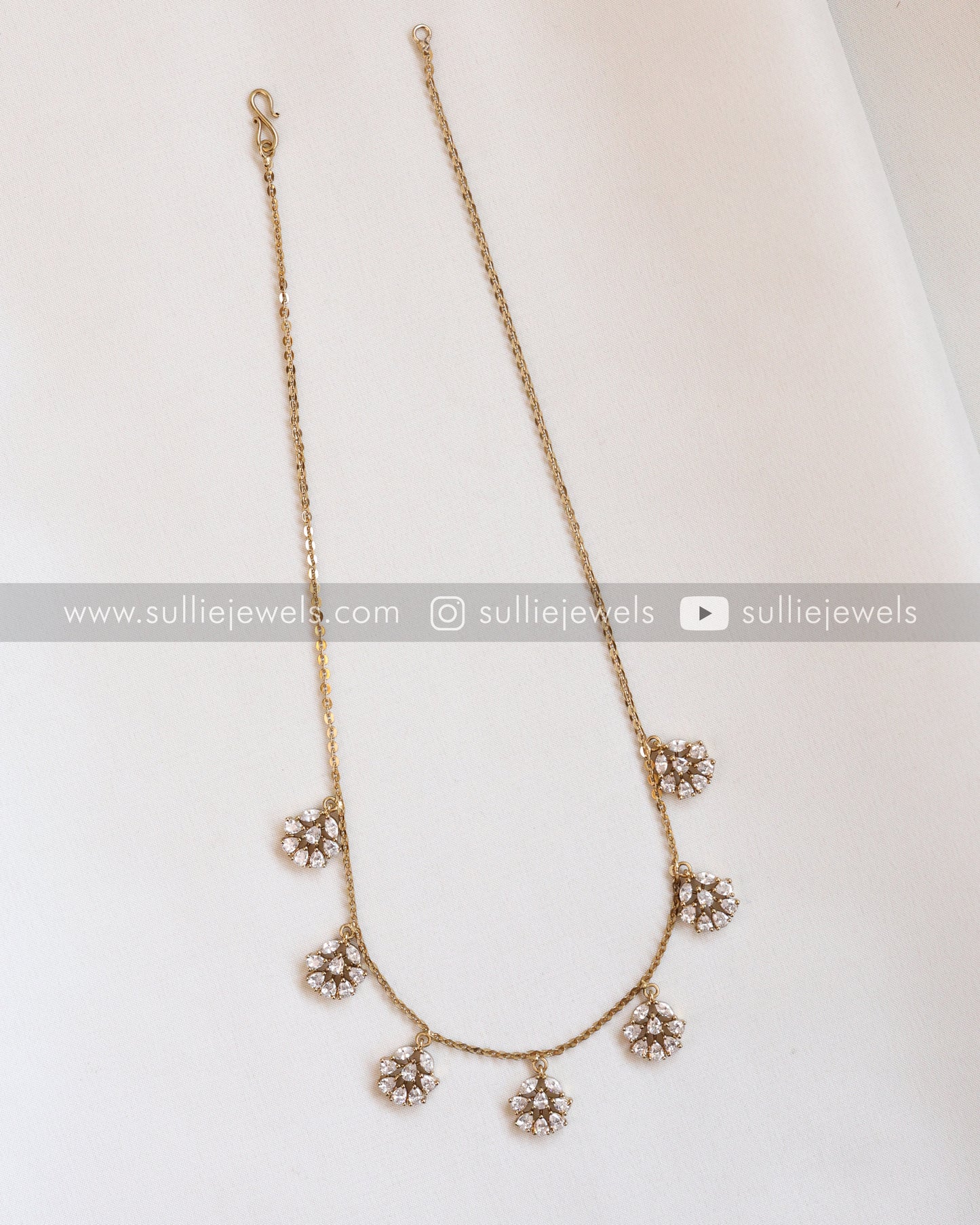 Diamond Charm Necklace with Stud