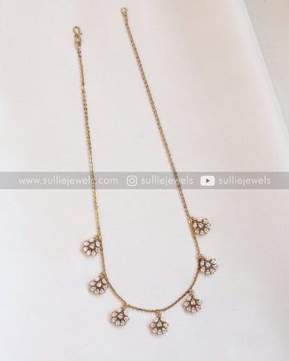Diamond Charm Necklace with Stud