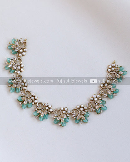 Premium Stone Necklace with Earring