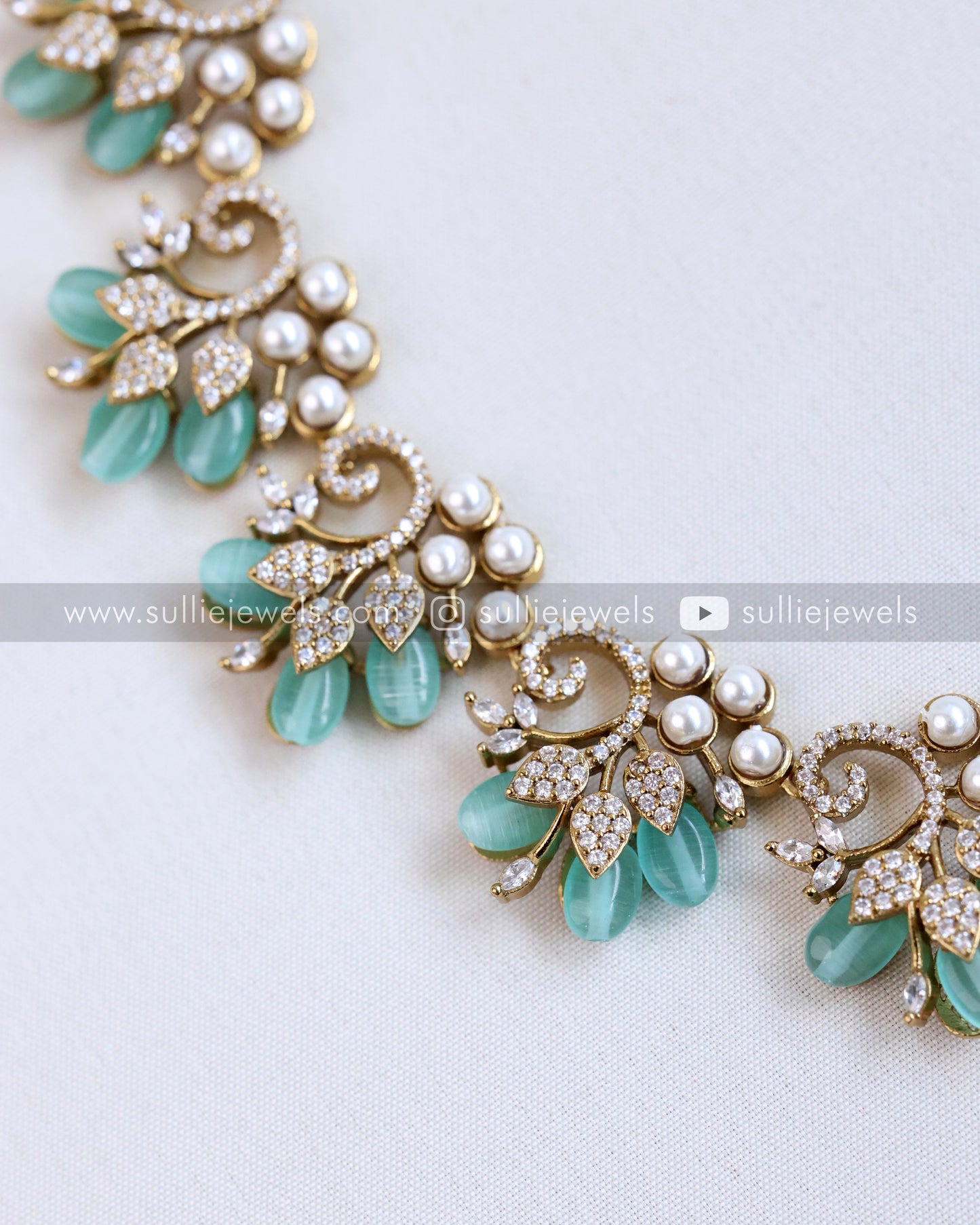 Premium Stone Necklace with Earring