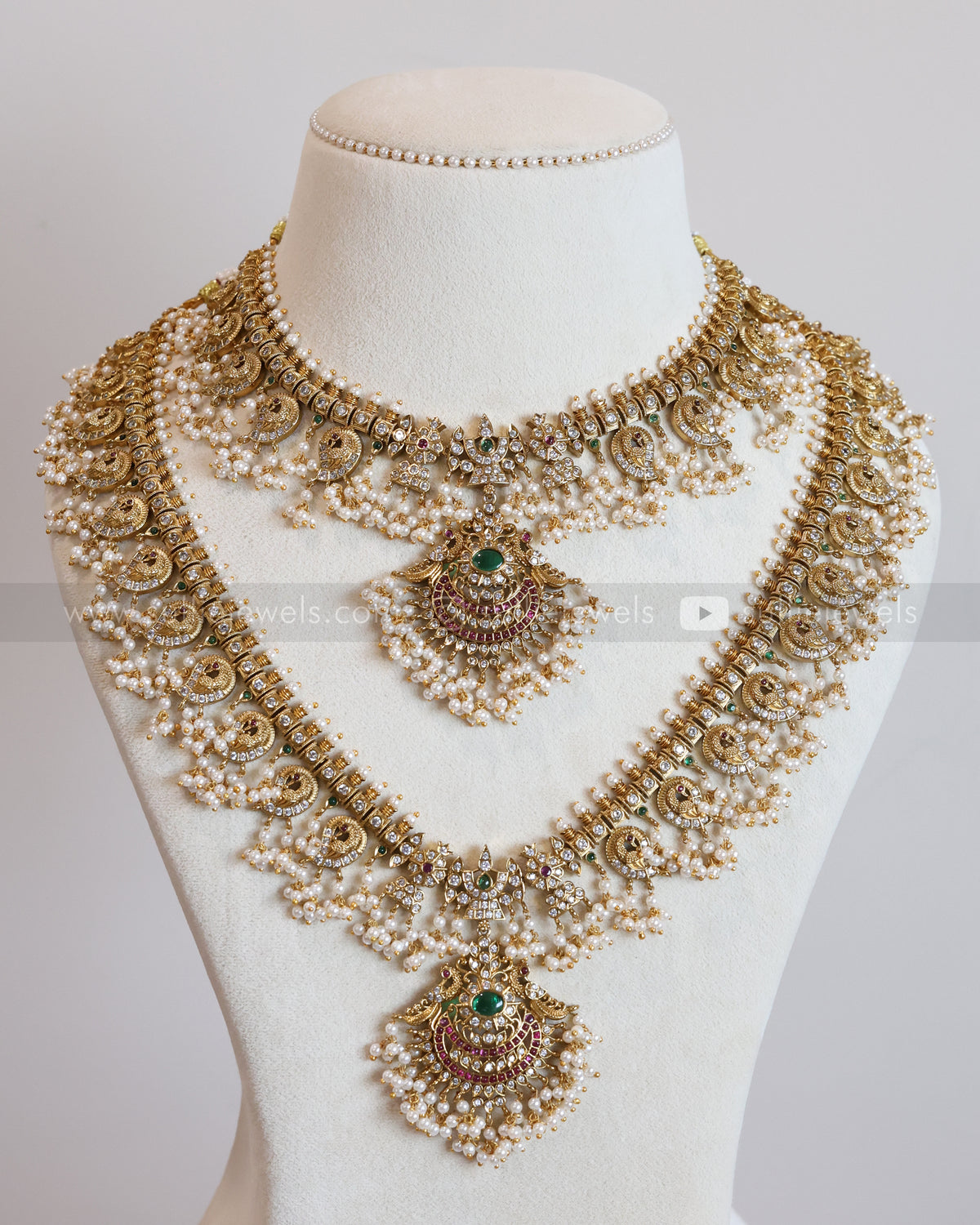 No Idol - Guttapusalu Peacock Bridal Combo (3 Piece)