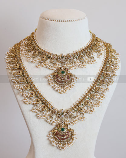 No Idol - Guttapusalu Peacock Bridal Combo (3 Piece)