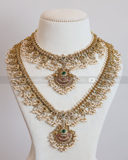 No Idol - Guttapusalu Peacock Bridal Combo (3 Piece)