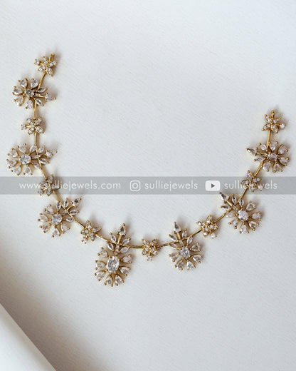 Diamond Lookalike Necklace with Studs