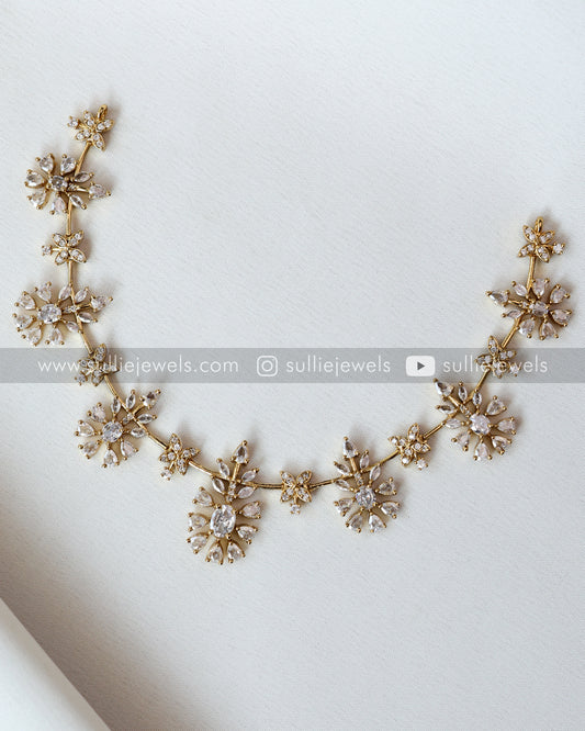 Diamond Lookalike Necklace with Studs
