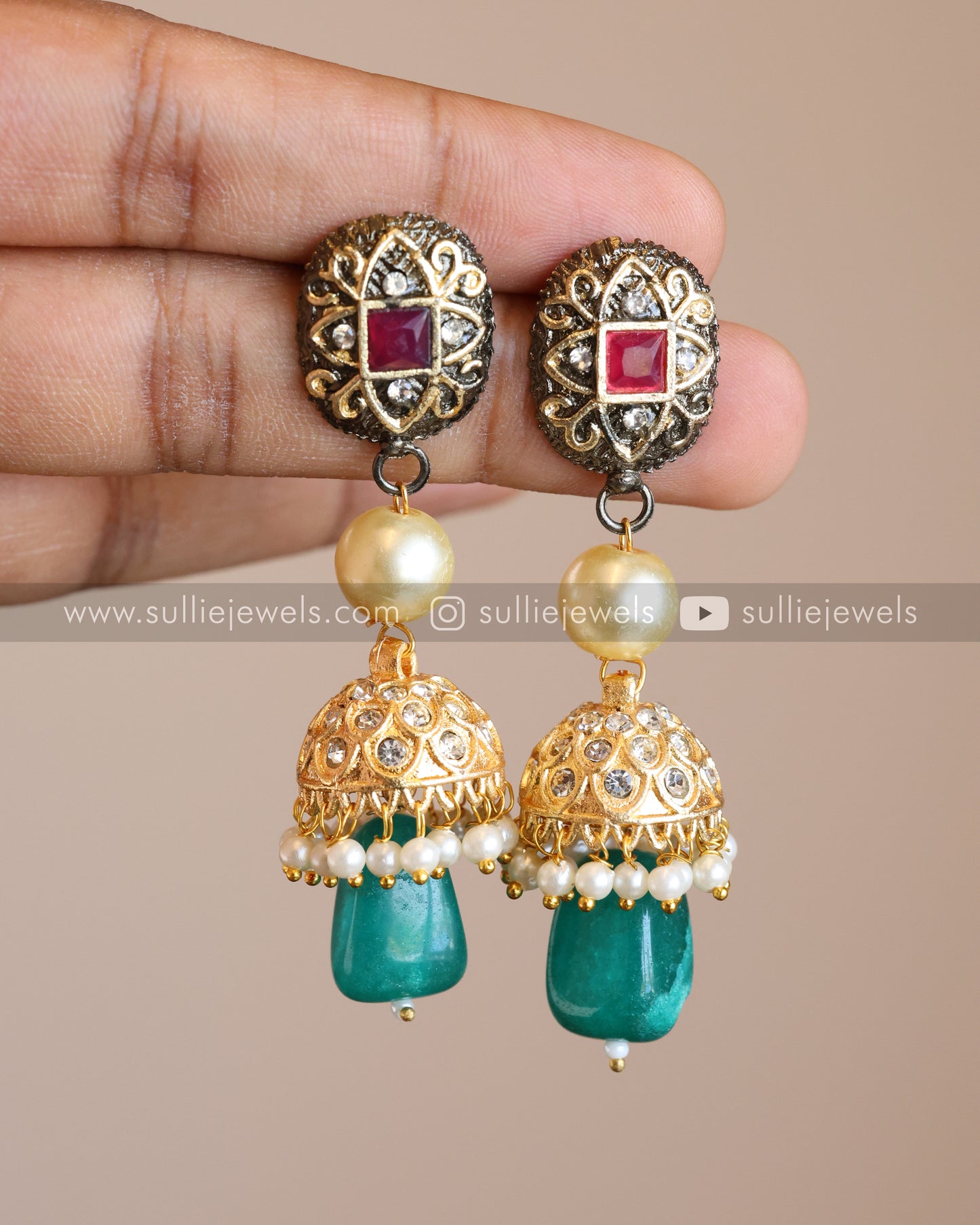 Antique Stone Earring