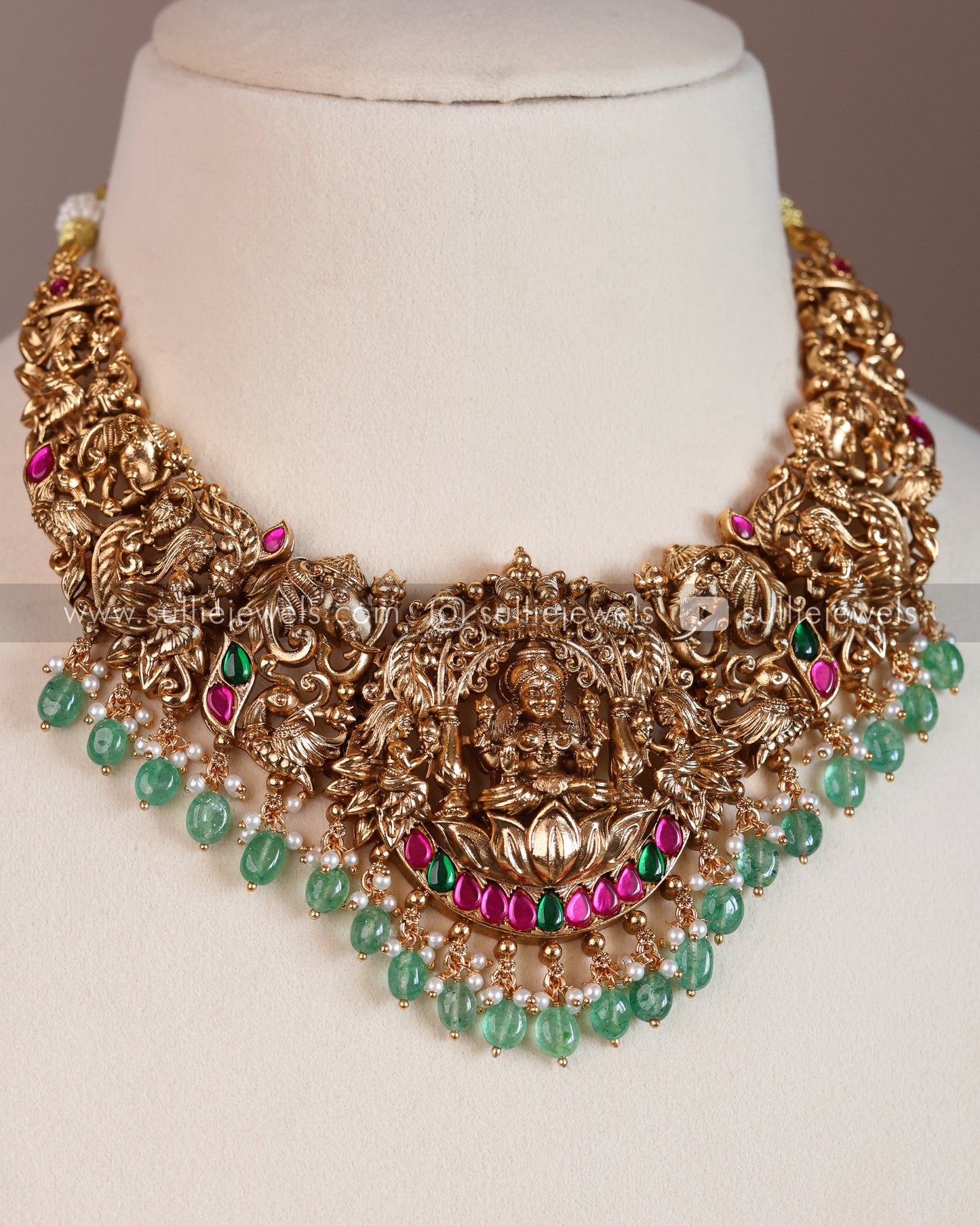 Lakshmi Premium Mint beads Bridal Combo ( 5 piece )