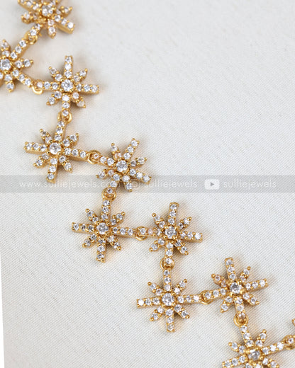 3894 - Minimal Star Diamond Necklace with Stud