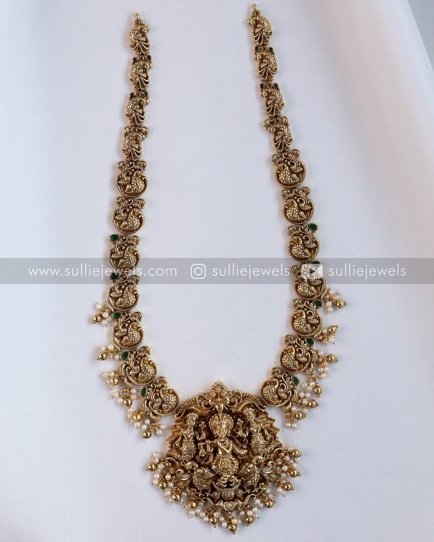 Premium Lakshmi Onyx Mint Beads Bridal Combo ( 6 piece )