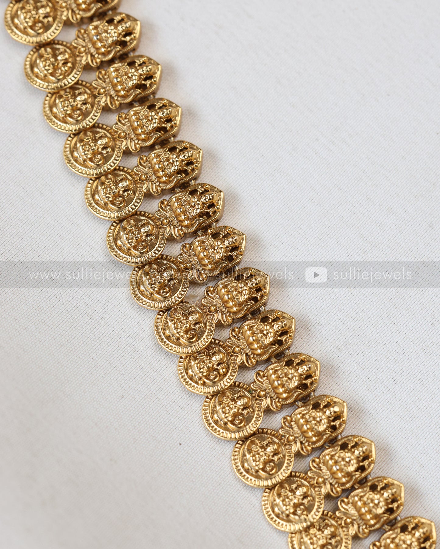 7148 - Premium Jadau Lakshmi Coin Long Chain with Jhumka