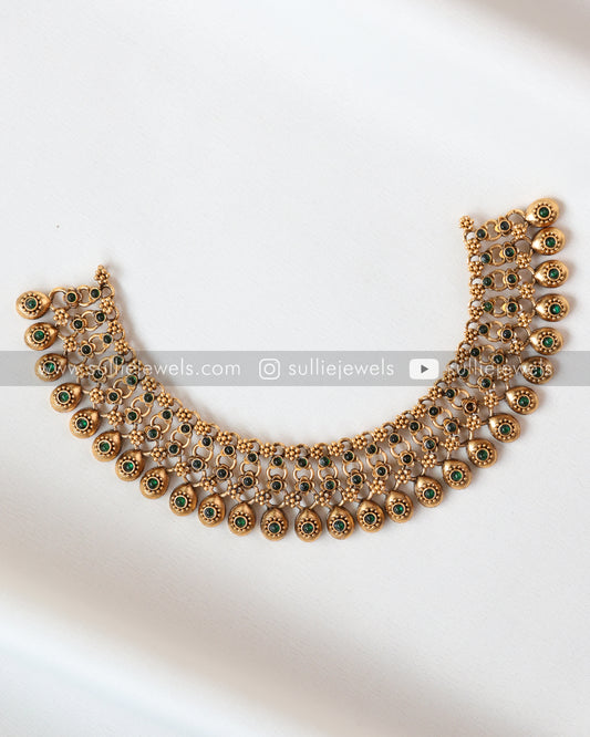 Gold Necklace ( not antique ) with Earring