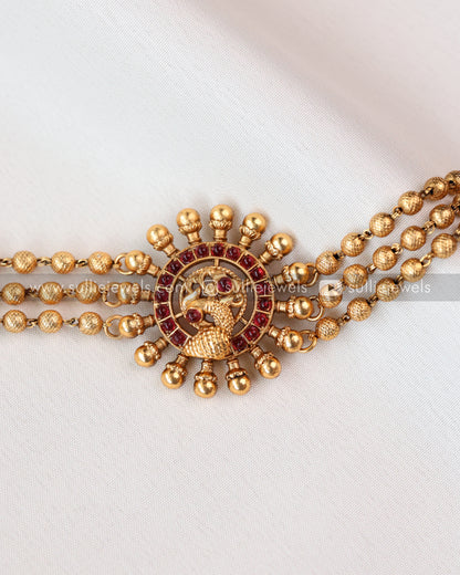 Layered Peacock Choker Set