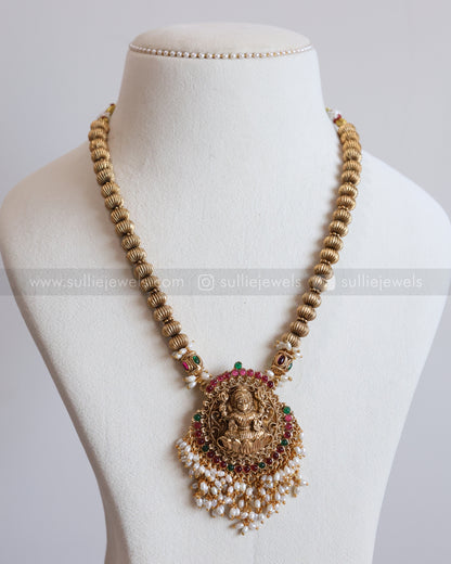 6052 - Sullie Basic Guttapusalu Ball Chain Goddess Pendant with Stud