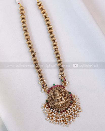 6052 - Sullie Basic Guttapusalu Ball Chain Goddess Pendant with Stud