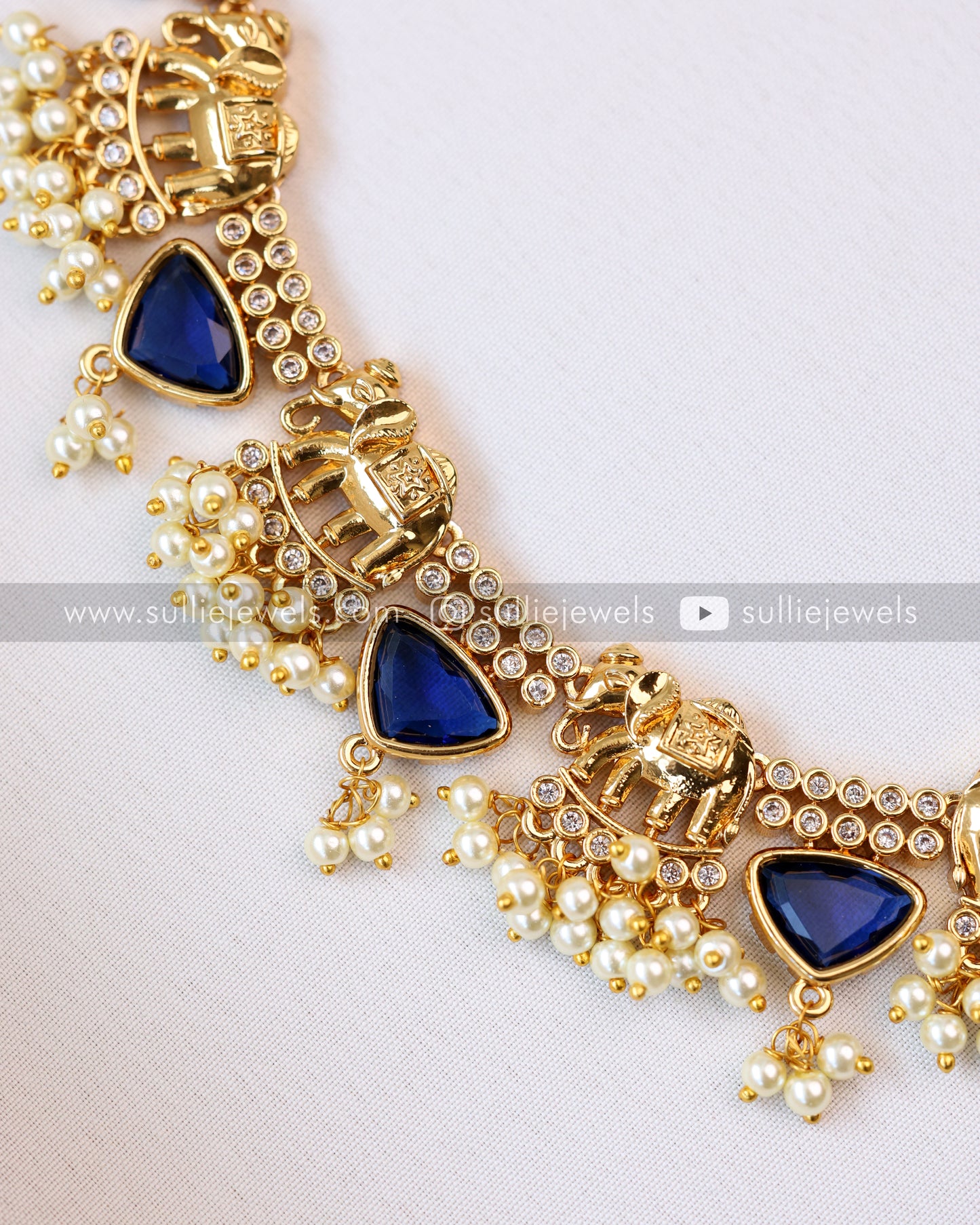 Elephant Stone Necklace with Earring
