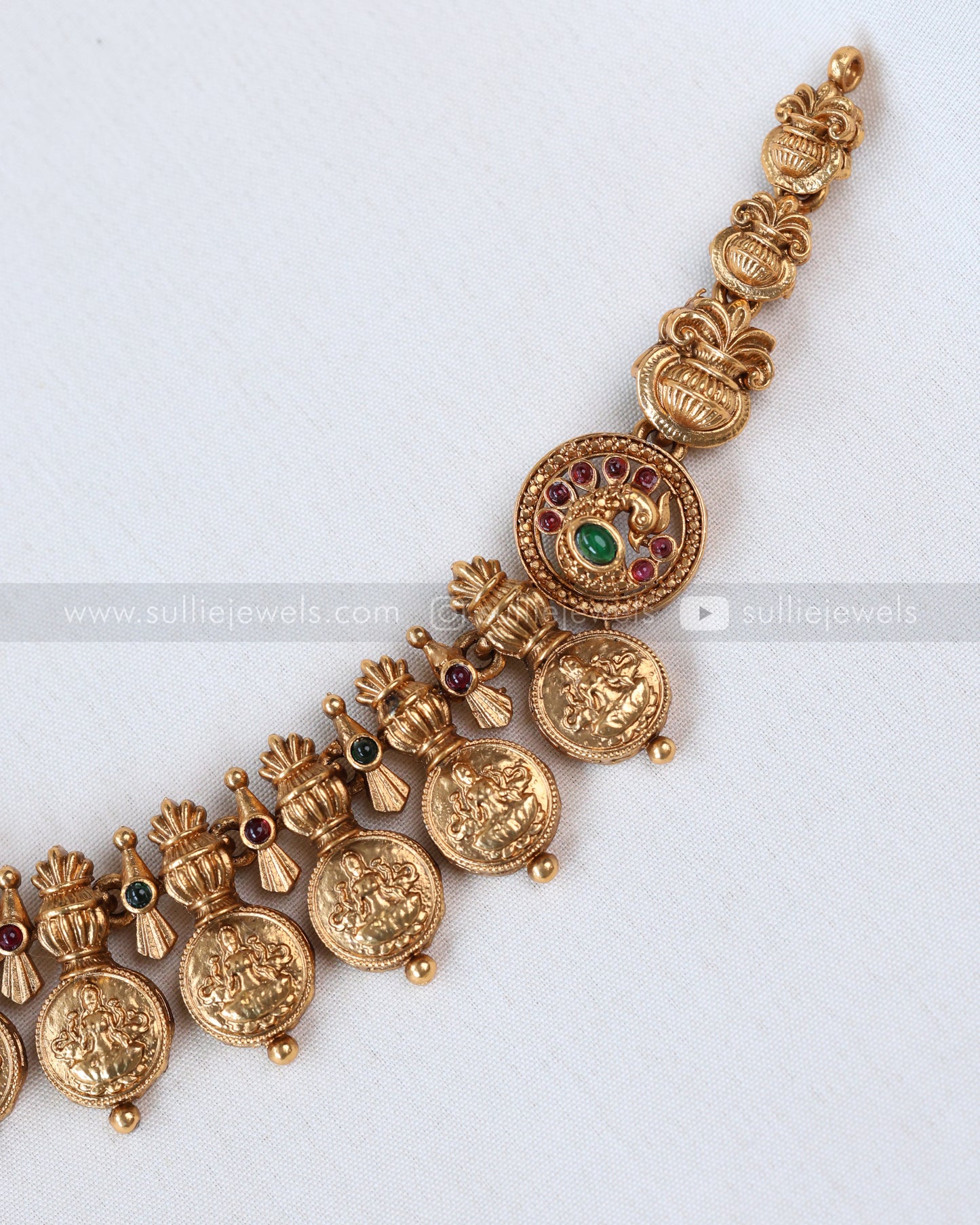 3773 - Sullie Basic Lakshmi Designer Coin Necklace with Earring
