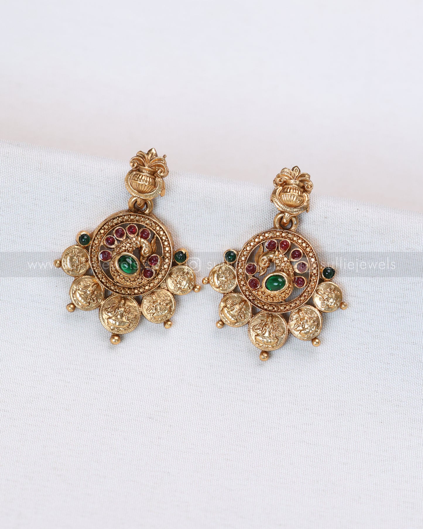 3773 - Sullie Basic Lakshmi Designer Coin Necklace with Earring