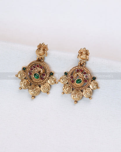 3773 - Sullie Basic Lakshmi Designer Coin Necklace with Earring