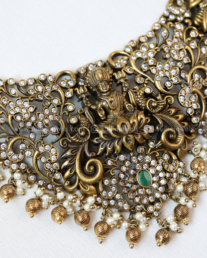Premium Victorian Lakshmi Haram with Earrings
