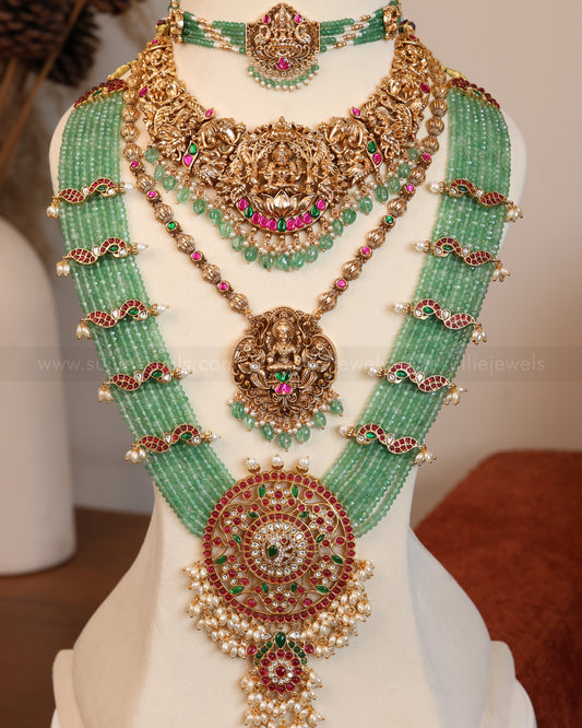 Lakshmi Premium Onyx Beads Bridal Combo ( 6 piece )