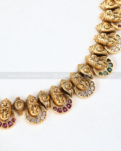 3713 - Venkateswara AD Necklace with Stud