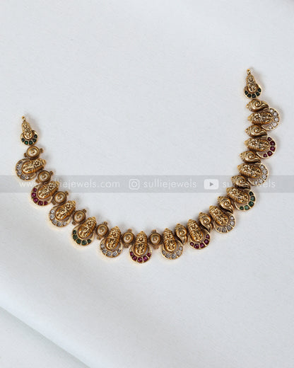 3713 - Venkateswara AD Necklace with Stud