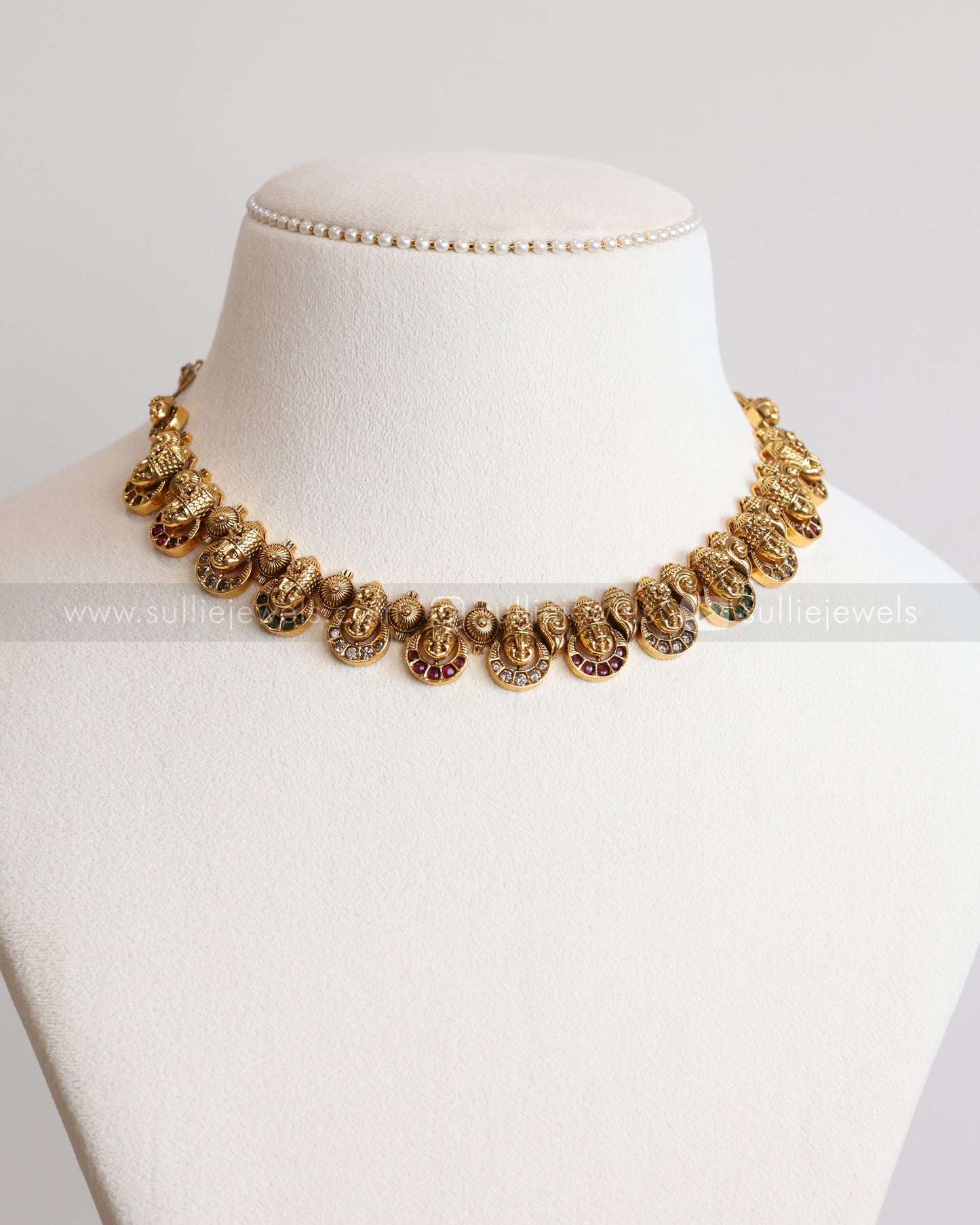 3713 - Venkateswara AD Necklace with Stud