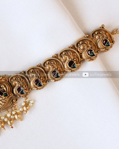 Sullie Basic - Goddess Elephant & Peacock Detailed Bridal Hipchain