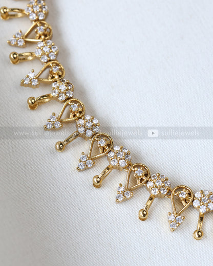 3715 - Diamond Raindrop Star Necklace with Stud