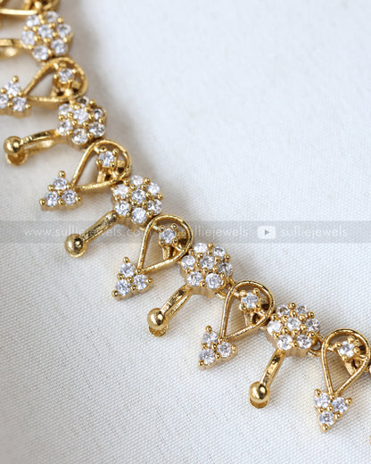3715 - Diamond Raindrop Star Necklace with Stud