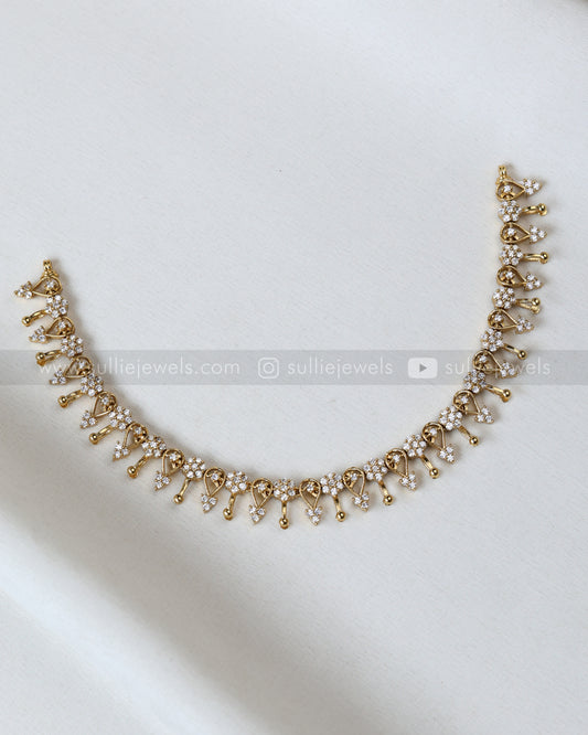 3715 - Diamond Raindrop Star Necklace with Stud