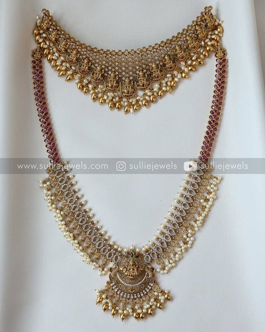 Lakshmi Gold Ad Stone Bridal Combo ( 4 piece )