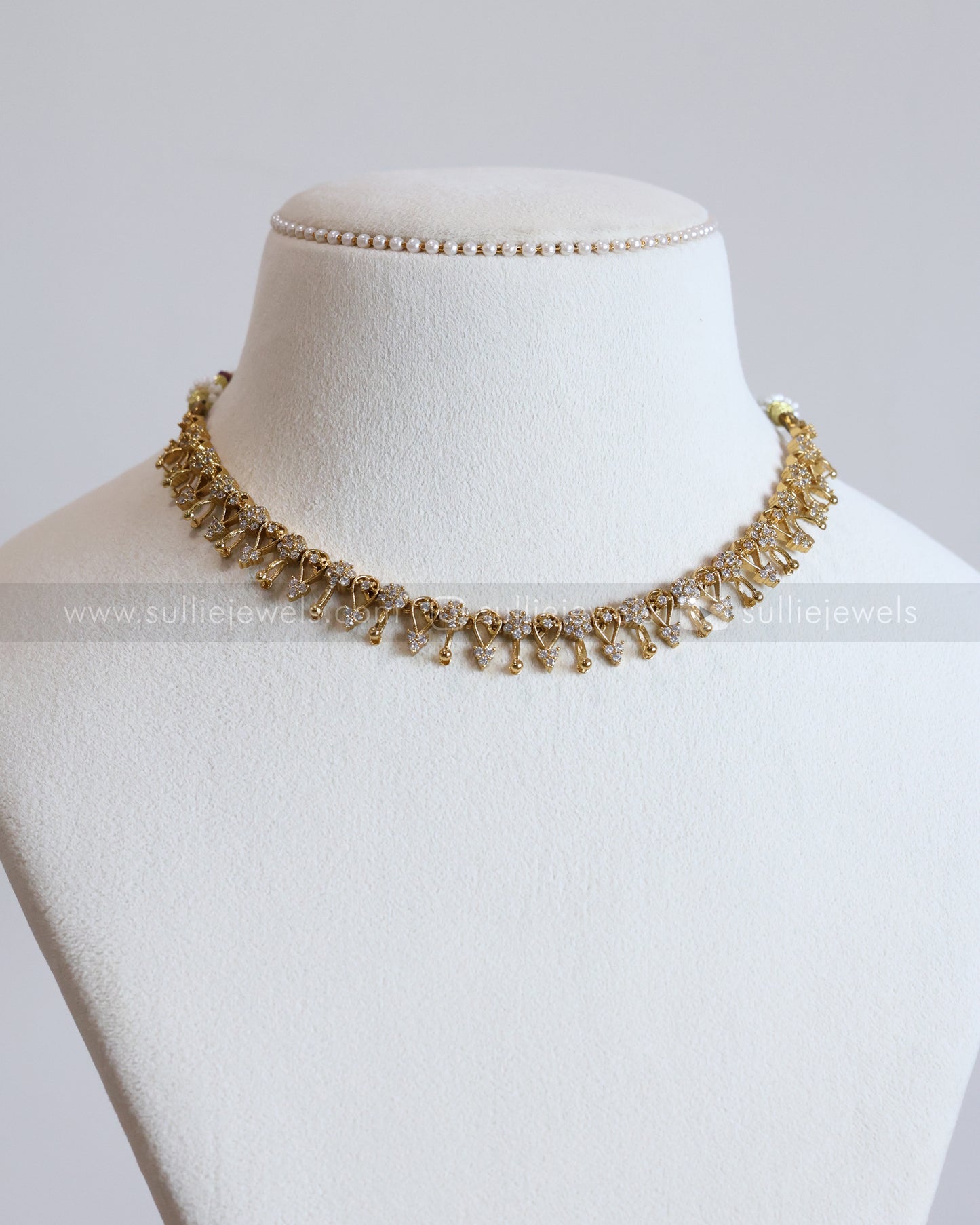 3715 - Diamond Raindrop Star Necklace with Stud