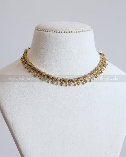 3715 - Diamond Raindrop Star Necklace with Stud